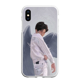 Чехол для iPhone XS Max матовый с принтом BTS Angel , Силикон | Область печати: задняя сторона чехла, без боковых панелей | Тематика изображения на принте: bts | jimin | jin | jungkook | k pop | kim taehyung | korean | suga | бтс | джонгук | ким сокчин | ким тэ хён | корейский поп | корея | мин юнги | пак | суга | чимин | чон