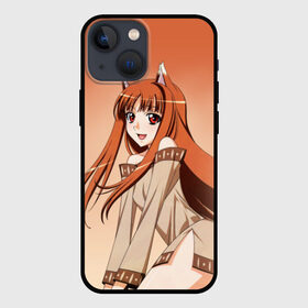 Чехол для iPhone 13 mini с принтом Милая аниме девочка оборотень ,  |  | anime | manga | okami to koshinryo | spice and wolf | wolf and spice | аниме | волчица и пряности | волчица и специи | манга | оками то косинрё | ранобэ | холо