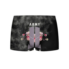 Мужские трусы 3D с принтом BTS K-POP ARMY , 50% хлопок, 50% полиэстер | классическая посадка, на поясе мягкая тканевая резинка | Тематика изображения на принте: bangtan | bighit | boy | fake love | j hope | jimin | jin | jungkook | korea | kpop | live | luv | mic drop | rm | suga | v | with | бтс | кей | поп