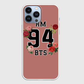 Чехол для iPhone 13 Pro Max с принтом RM BTS ,  |  | Тематика изображения на принте: bangtan | bighit | boy | fake love | j hope | jimin | jin | jungkook | korea | kpop | live | luv | mic drop | rm | suga | v | with | бтс | кей | поп