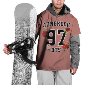 Накидка на куртку 3D с принтом JUNGKOOK 97 BTS , 100% полиэстер |  | bangtan | bighit | boy | fake love | j hope | jimin | jin | jungkook | korea | kpop | live | luv | mic drop | rm | suga | v | with | бтс | кей | поп