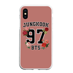 Чехол для iPhone XS Max матовый с принтом JUNGKOOK 97 BTS , Силикон | Область печати: задняя сторона чехла, без боковых панелей | bangtan | bighit | boy | fake love | j hope | jimin | jin | jungkook | korea | kpop | live | luv | mic drop | rm | suga | v | with | бтс | кей | поп