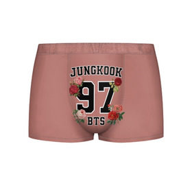 Мужские трусы 3D с принтом JUNGKOOK 97 BTS , 50% хлопок, 50% полиэстер | классическая посадка, на поясе мягкая тканевая резинка | bangtan | bighit | boy | fake love | j hope | jimin | jin | jungkook | korea | kpop | live | luv | mic drop | rm | suga | v | with | бтс | кей | поп