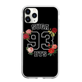 Чехол для iPhone 11 Pro матовый с принтом SUGA 93 BTS , Силикон |  | Тематика изображения на принте: bangtan | bighit | boy | fake love | j hope | jimin | jin | jungkook | korea | kpop | live | luv | mic drop | rm | suga | v | with | бтс | кей | поп