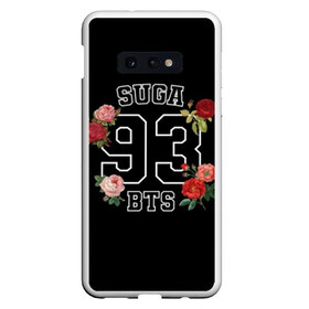 Чехол для Samsung S10E с принтом SUGA 93 BTS , Силикон | Область печати: задняя сторона чехла, без боковых панелей | Тематика изображения на принте: bangtan | bighit | boy | fake love | j hope | jimin | jin | jungkook | korea | kpop | live | luv | mic drop | rm | suga | v | with | бтс | кей | поп