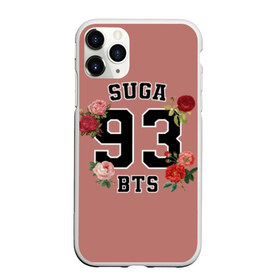 Чехол для iPhone 11 Pro матовый с принтом SUGA 93 BTS , Силикон |  | bangtan | bighit | boy | fake love | j hope | jimin | jin | jungkook | korea | kpop | live | luv | mic drop | rm | suga | v | with | бтс | кей | поп