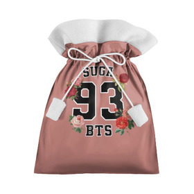 Подарочный 3D мешок с принтом SUGA 93 BTS , 100% полиэстер | Размер: 29*39 см | bangtan | bighit | boy | fake love | j hope | jimin | jin | jungkook | korea | kpop | live | luv | mic drop | rm | suga | v | with | бтс | кей | поп