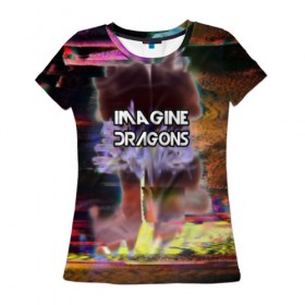 Женская футболка 3D с принтом Imagine Dragons , 100% полиэфир ( синтетическое хлопкоподобное полотно) | прямой крой, круглый вырез горловины, длина до линии бедер | destiny | from | imagine dragons | metal death | rock | альтернатива | метал | рок | хард | хеви | электроникор