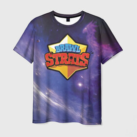 Мужская футболка 3D с принтом Звезда , 100% полиэфир | прямой крой, круглый вырез горловины, длина до линии бедер | brawl stars | jessie | leon | spike | бравл старс | джесси | леон | спайк