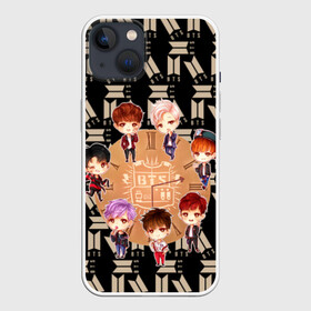 Чехол для iPhone 13 с принтом BTS ,  |  | bangtanboys | bt 21 | bts | bts army | bts stickers | j hope | jimin | jin | jungkook | k pop | rap monster | rapmon | suga | актер | бойбенд | бтс | корея | певец | стикеры bts