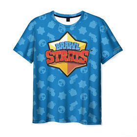 Мужская футболка 3D с принтом Brawl Stars , 100% полиэфир | прямой крой, круглый вырез горловины, длина до линии бедер | brawl stars | jessie | leon | spike | бравл старс | джесси | леон | спайк
