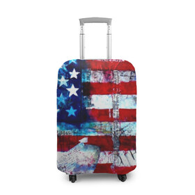 Чехол для чемодана 3D с принтом АМЕРИКА , 86% полиэфир, 14% спандекс | двустороннее нанесение принта, прорези для ручек и колес | usa | абстракция | америка | американский | герб | звезды | краска | символика сша | страны | сша | флаг | штаты