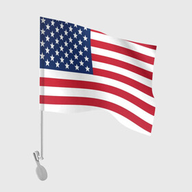 Флаг для автомобиля с принтом USA , 100% полиэстер | Размер: 30*21 см | Тематика изображения на принте: usa | абстракция | америка | американский | герб | звезды | краска | символика сша | страны | сша | флаг | штаты