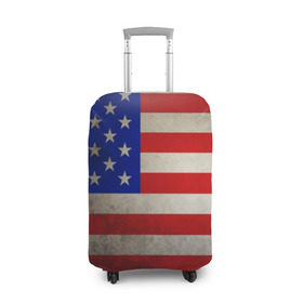 Чехол для чемодана 3D с принтом Американский флаг , 86% полиэфир, 14% спандекс | двустороннее нанесение принта, прорези для ручек и колес | usa | абстракция | америка | американский | герб | звезды | краска | символика сша | страны | сша | флаг | штаты