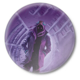 Значок с принтом Purple ,  металл | круглая форма, металлическая застежка в виде булавки | brawl stars | jessie | leon | spike | бравл старс | джесси | леон | спайк