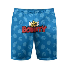 Мужские шорты 3D спортивные с принтом Bounty BS ,  |  | brawl stars | jessie | leon | spike | бравл старс | джесси | леон | спайк