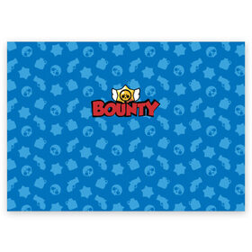 Поздравительная открытка с принтом Bounty BS , 100% бумага | плотность бумаги 280 г/м2, матовая, на обратной стороне линовка и место для марки
 | brawl stars | jessie | leon | spike | бравл старс | джесси | леон | спайк