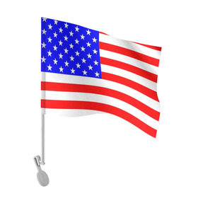 Флаг для автомобиля с принтом АМЕРИКАНСКИЙ ФЛАГ , 100% полиэстер | Размер: 30*21 см | usa | абстракция | америка | американский | герб | звезды | краска | символика сша | страны | сша | флаг | штаты
