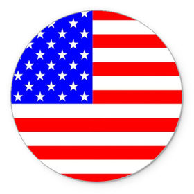 Коврик для мышки круглый с принтом АМЕРИКАНСКИЙ ФЛАГ , резина и полиэстер | круглая форма, изображение наносится на всю лицевую часть | usa | абстракция | америка | американский | герб | звезды | краска | символика сша | страны | сша | флаг | штаты