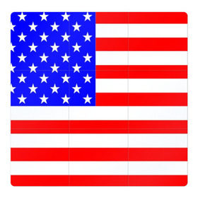 Магнитный плакат 3Х3 с принтом АМЕРИКАНСКИЙ ФЛАГ , Полимерный материал с магнитным слоем | 9 деталей размером 9*9 см | usa | абстракция | америка | американский | герб | звезды | краска | символика сша | страны | сша | флаг | штаты