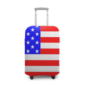 Чехол для чемодана 3D с принтом АМЕРИКАНСКИЙ ФЛАГ , 86% полиэфир, 14% спандекс | двустороннее нанесение принта, прорези для ручек и колес | usa | абстракция | америка | американский | герб | звезды | краска | символика сша | страны | сша | флаг | штаты