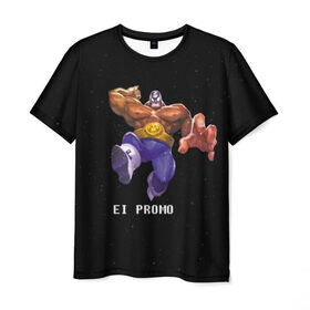 Мужская футболка 3D с принтом EI PROMO , 100% полиэфир | прямой крой, круглый вырез горловины, длина до линии бедер | brawl stars | jessie | leon | spike | бравл старс | джесси | леон | спайк