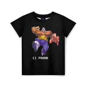 Детская футболка 3D с принтом EI PROMO , 100% гипоаллергенный полиэфир | прямой крой, круглый вырез горловины, длина до линии бедер, чуть спущенное плечо, ткань немного тянется | brawl stars | jessie | leon | spike | бравл старс | джесси | леон | спайк