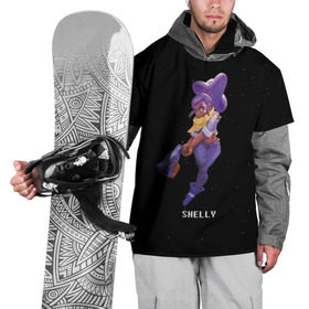 Накидка на куртку 3D с принтом Shelly , 100% полиэстер |  | Тематика изображения на принте: brawl stars | jessie | leon | spike | бравл старс | джесси | леон | спайк