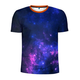 Мужская футболка 3D спортивная с принтом Неоновый космос , 100% полиэстер с улучшенными характеристиками | приталенный силуэт, круглая горловина, широкие плечи, сужается к линии бедра | galaxy | nebula | space | star | абстракция | вселенная | галактика | звезда | звезды | космический | планеты