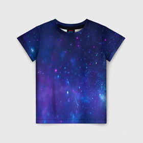 Детская футболка 3D с принтом Космос , 100% гипоаллергенный полиэфир | прямой крой, круглый вырез горловины, длина до линии бедер, чуть спущенное плечо, ткань немного тянется | Тематика изображения на принте: galaxy | nebula | space | star | абстракция | вселенная | галактика | звезда | звезды | космический | планеты