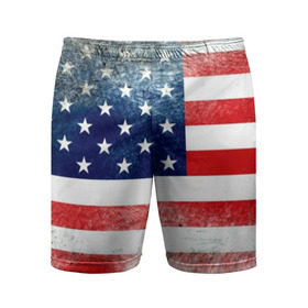 Мужские шорты 3D спортивные с принтом Америка Флаг ,  |  | usa | абстракция | америка | американский | герб | звезды | краска | символика сша | страны | сша | флаг | штаты