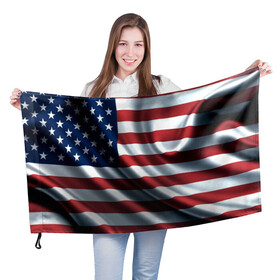 Флаг 3D с принтом Символика Америки , 100% полиэстер | плотность ткани — 95 г/м2, размер — 67 х 109 см. Принт наносится с одной стороны | usa | абстракция | америка | американский | герб | звезды | краска | символика сша | страны | сша | флаг | штаты