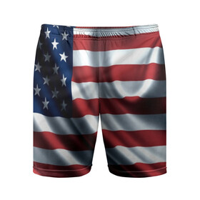 Мужские шорты спортивные с принтом Символика Америки ,  |  | usa | абстракция | америка | американский | герб | звезды | краска | символика сша | страны | сша | флаг | штаты