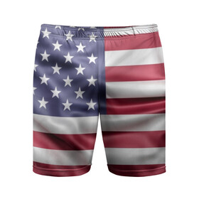 Мужские шорты спортивные с принтом USA ,  |  | usa | абстракция | америка | американский | герб | звезды | краска | символика сша | страны | сша | флаг | штаты