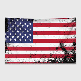 Флаг-баннер с принтом США , 100% полиэстер | размер 67 х 109 см, плотность ткани — 95 г/м2; по краям флага есть четыре люверса для крепления | usa | абстракция | америка | американский | герб | звезды | краска | символика сша | страны | сша | флаг | штаты