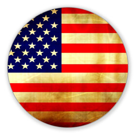 Коврик для мышки круглый с принтом USA , резина и полиэстер | круглая форма, изображение наносится на всю лицевую часть | usa | абстракция | америка | американский | герб | звезды | краска | символика сша | страны | сша | флаг | штаты