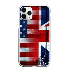 Чехол для iPhone 11 Pro матовый с принтом Англия&Америка , Силикон |  | usa | абстракция | америка | американский | герб | звезды | краска | символика сша | страны | сша | флаг | штаты