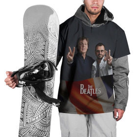Накидка на куртку 3D с принтом The Beatles , 100% полиэстер |  | england | flag | group | music | rock | the beatles | битлз | группа | музыка