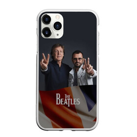 Чехол для iPhone 11 Pro Max матовый с принтом The Beatles , Силикон |  | england | flag | group | music | rock | the beatles | битлз | группа | музыка