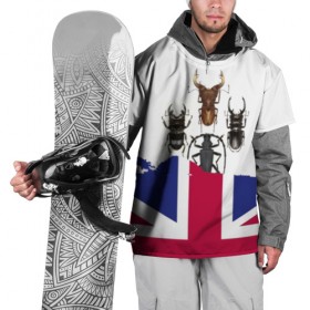Накидка на куртку 3D с принтом Жуки , 100% полиэстер |  | england | flag | the beatles | англия | жуки | флаг