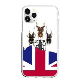 Чехол для iPhone 11 Pro Max матовый с принтом Жуки , Силикон |  | england | flag | the beatles | англия | жуки | флаг