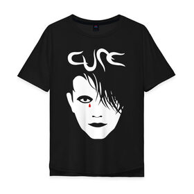 Мужская футболка хлопок Oversize с принтом The Cure , 100% хлопок | свободный крой, круглый ворот, “спинка” длиннее передней части | cure | robert james smith | the cure | готик рок | группы | музыка | постпанк | роберт смит | рок