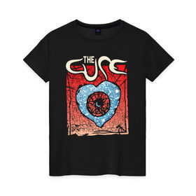 Женская футболка хлопок с принтом The Cure , 100% хлопок | прямой крой, круглый вырез горловины, длина до линии бедер, слегка спущенное плечо | cure | robert james smith | the cure | готик рок | группы | музыка | постпанк | роберт смит | рок