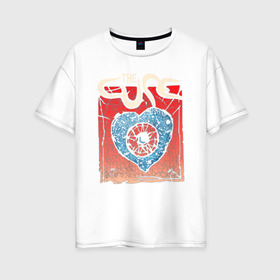 Женская футболка хлопок Oversize с принтом The Cure , 100% хлопок | свободный крой, круглый ворот, спущенный рукав, длина до линии бедер
 | cure | robert james smith | the cure | готик рок | группы | музыка | постпанк | роберт смит | рок