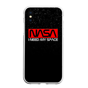 Чехол для iPhone XS Max матовый с принтом NASA (НА СПИНЕ) , Силикон | Область печати: задняя сторона чехла, без боковых панелей | Тематика изображения на принте: galaxy | nasa | space | space company | star | астрономия | галактика | звезды | космическая компания | космос | наса