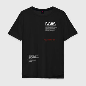 Мужская футболка хлопок Oversize с принтом NASA , 100% хлопок | свободный крой, круглый ворот, “спинка” длиннее передней части | Тематика изображения на принте: galaxy | nasa | space | space company | star | астрономия | галактика | звезды | космическая компания | космос | наса