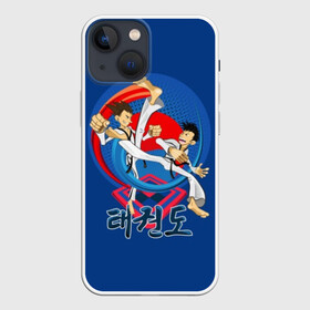 Чехол для iPhone 13 mini с принтом Taekwondo ,  |  | art | attack | black | fight | fighters | hieroglyphs | jump | korean | martial arts | men | sport | style | taekwondo | wrestling | атака | боевое | бойцы | борьба | единоборства | иероглифы | искусство | кимоно | мужчины | поединок | пояса | прыжок | ра