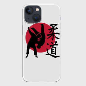 Чехол для iPhone 13 mini с принтом Дзюдо ,  |  | eastern | emblem | hieroglyph | japanese | judo | martial arts | red | sign | silhouette | sport | stencil | sun | symbol | wrestlers | wrestling | борцы | борьба | восточная | дзюдо | единоборства | знак | иероглиф | красное | силуэт | символ | солнце | 