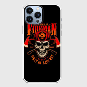 Чехол для iPhone 13 Pro Max с принтом Пожарный ,  |  | axes | crossed | emblem | fire | fireman | helmet | red | retro | skull | vintage | каска | красные | огонь | пожарный | рэтро | скрещенные | старинная | топоры | череп | эмблема