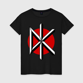 Женская футболка хлопок с принтом Dead Kennedys , 100% хлопок | прямой крой, круглый вырез горловины, длина до линии бедер, слегка спущенное плечо | dead kennedys | hardcore | punk | группы | джелло биафра | музыка | панк | рок